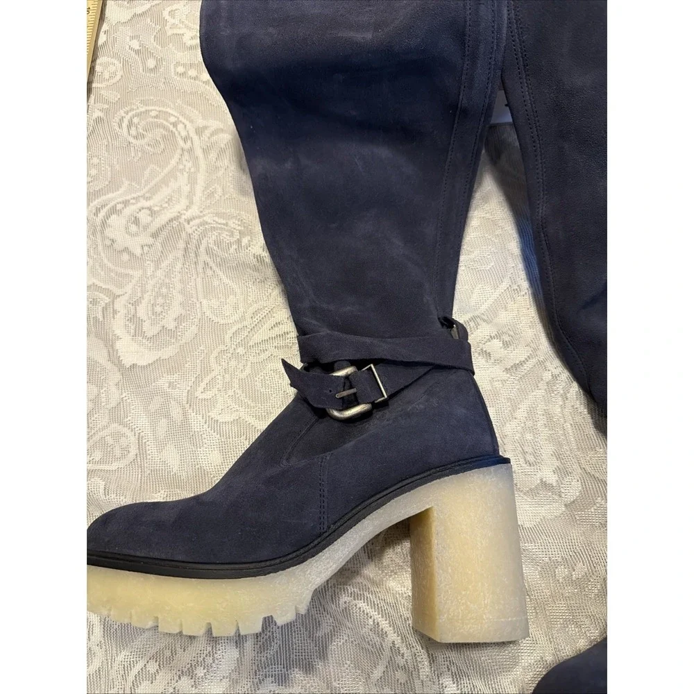 Free People Jasper Over The Knee High  Boots Off Black EU38/US8 Witchy Goth